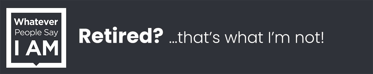 Whatever logo and Retired theme text